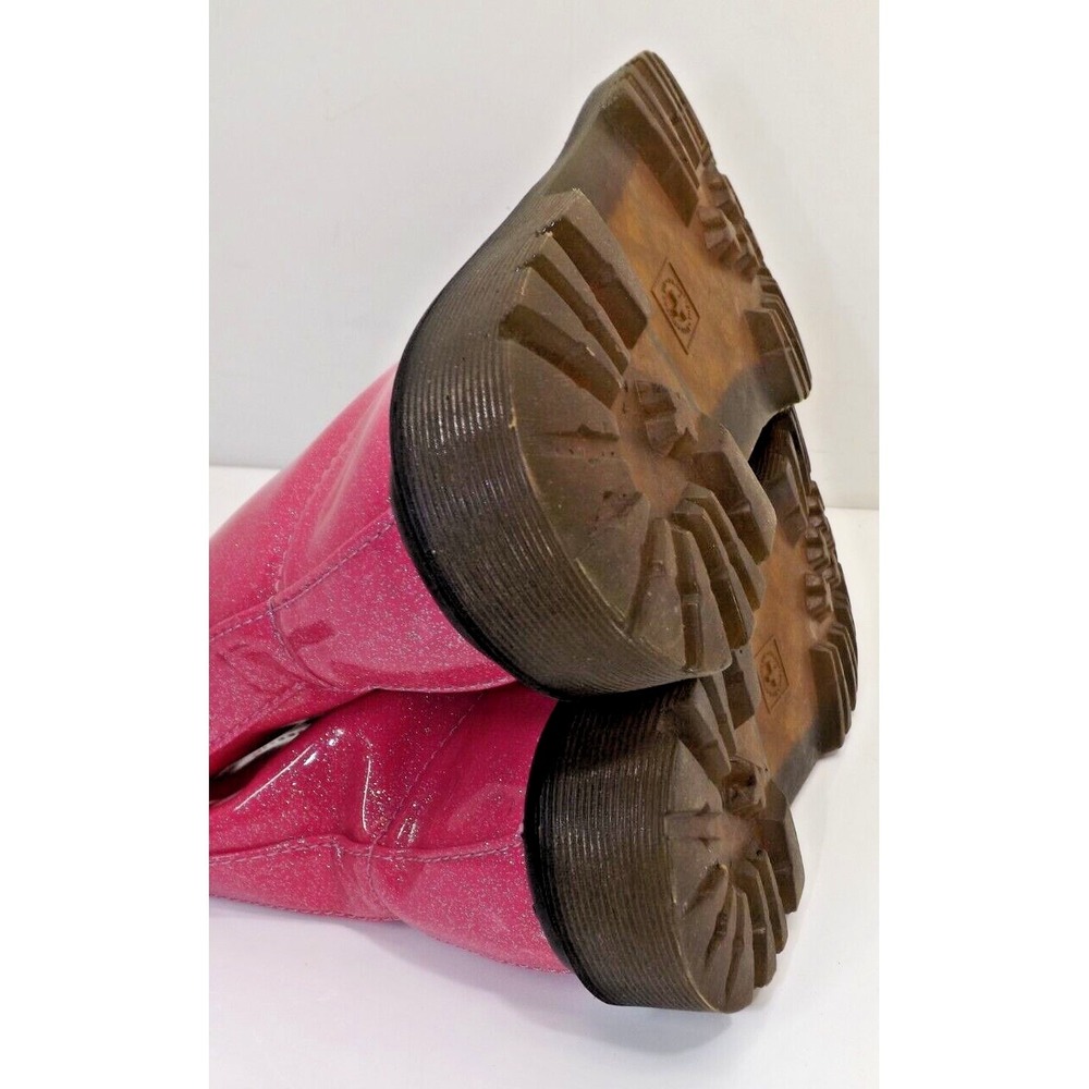 Dr Martens Luana Patent Leather Hot Glitter Pink boots - Womens size 7 - Picture 13 of 16